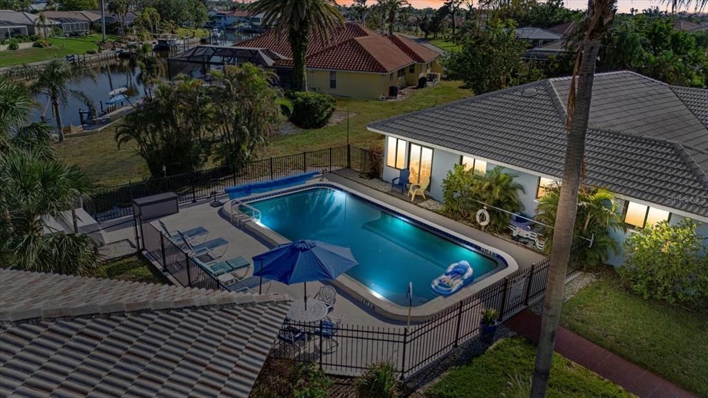 Aerial of community pool