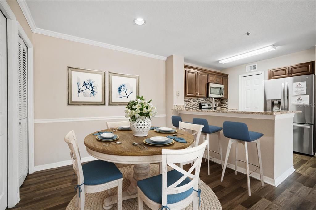 Staged Dining Area