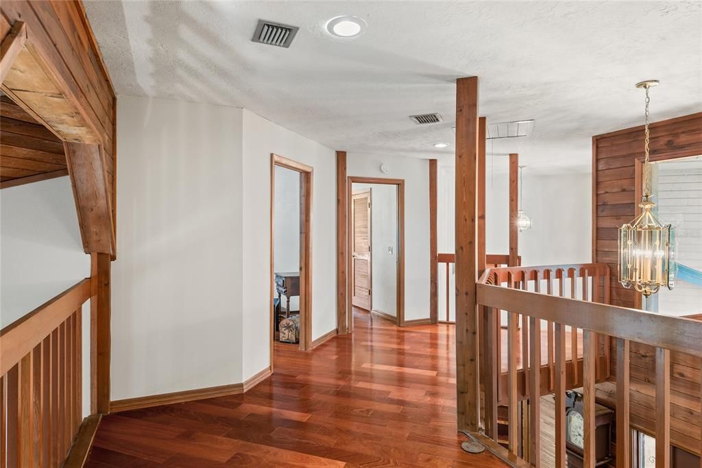 Head upstairs to discover beautiful wood floors and a spacious landing leading to the additional bedrooms.