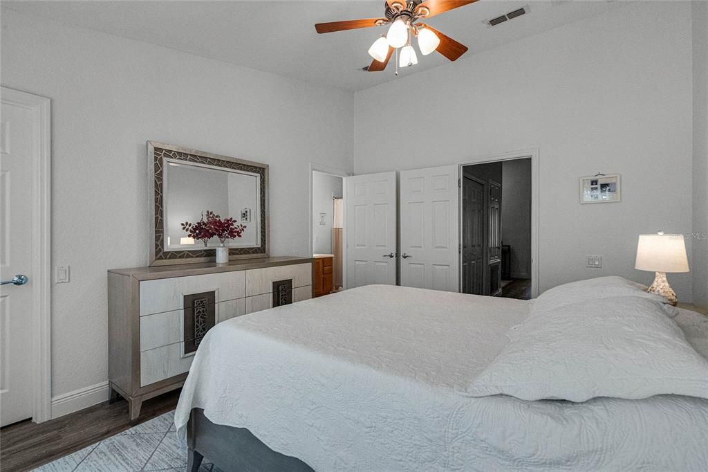 Primary Bedroom with ensuite bath and walk-in closet