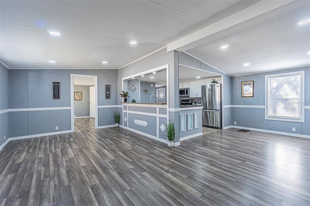 Living Room and Dining Room