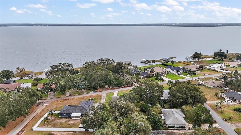 Aerial View of Neighborhood and Lake Griffin