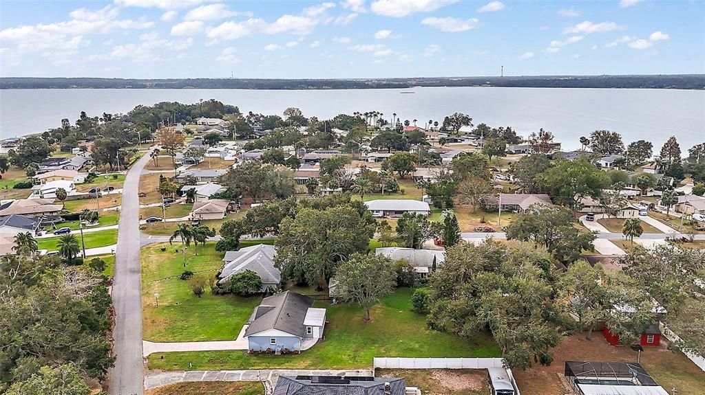 Aerial View of Neighborhood and Lake Griffin