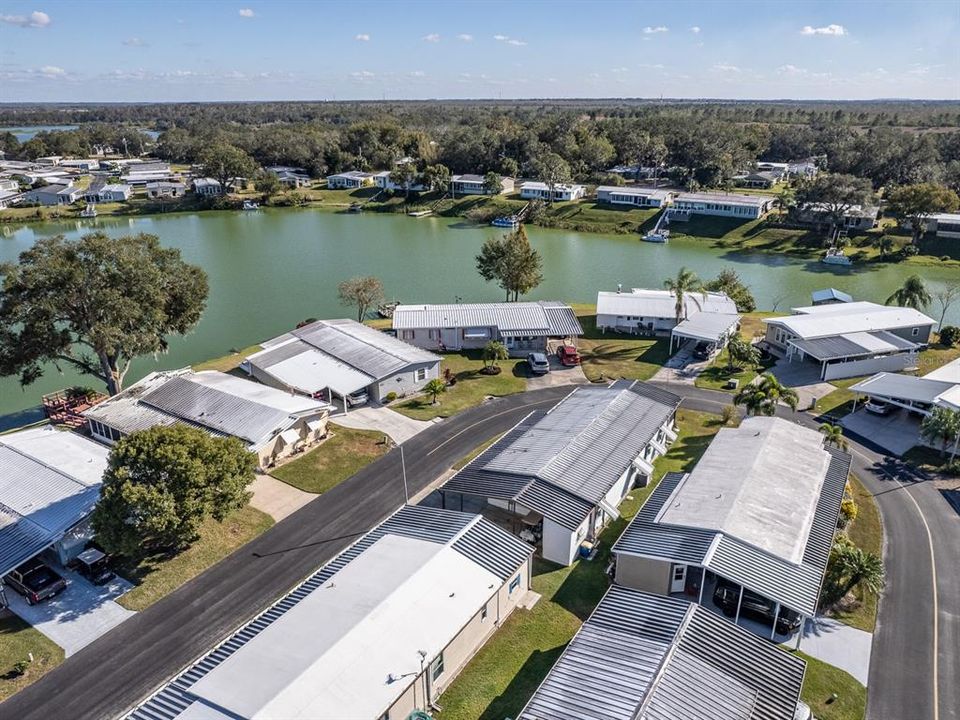 Aerial view of the home.