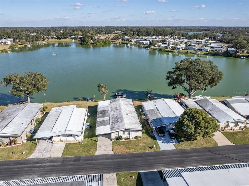 Aerial view of the home.