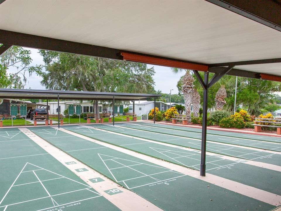 Club house. Shuffled board.