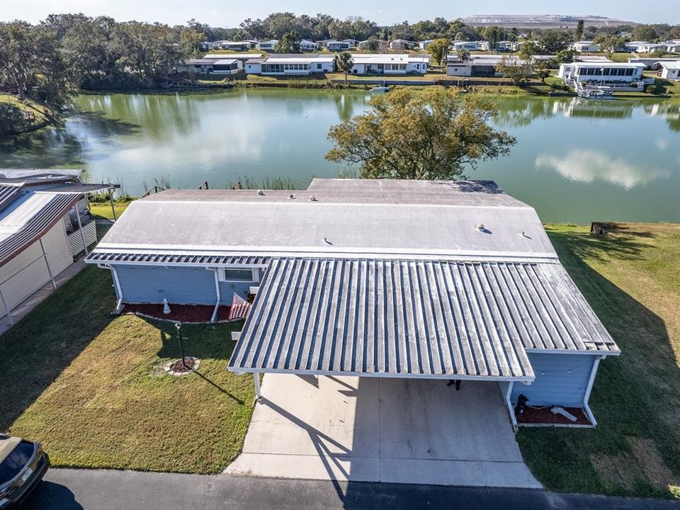 Aerial view of the home.