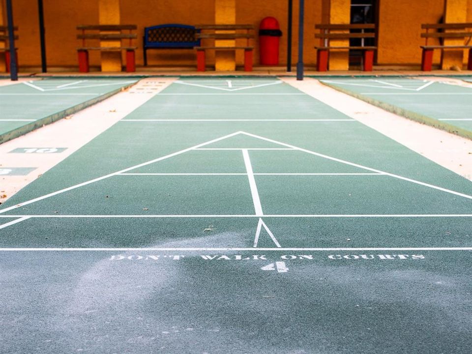 Club house. Shuffled board.