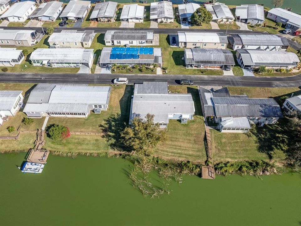 Aerial view of the home.