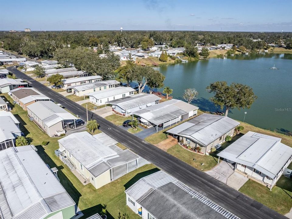 Aerial view of the home.