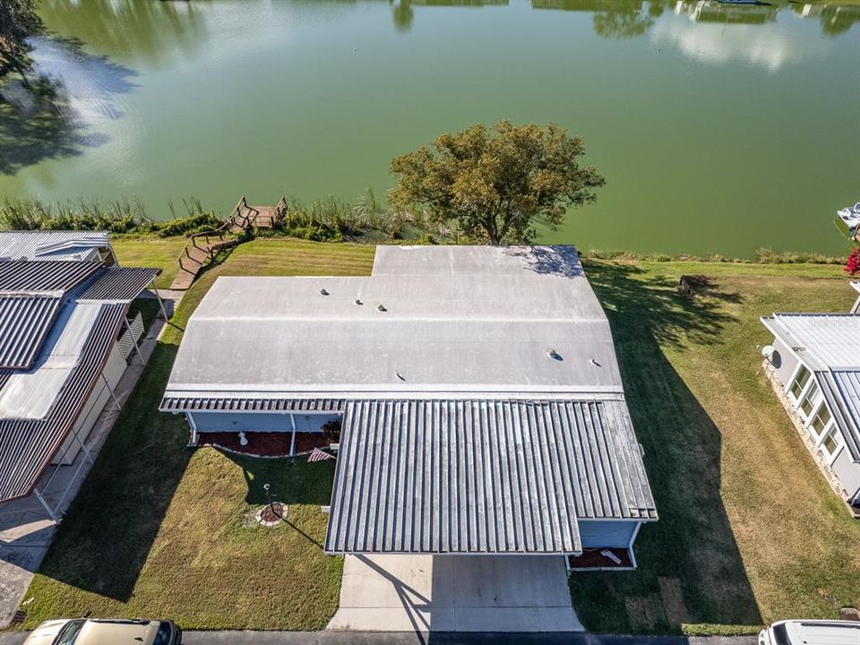 Aerial view of the home.