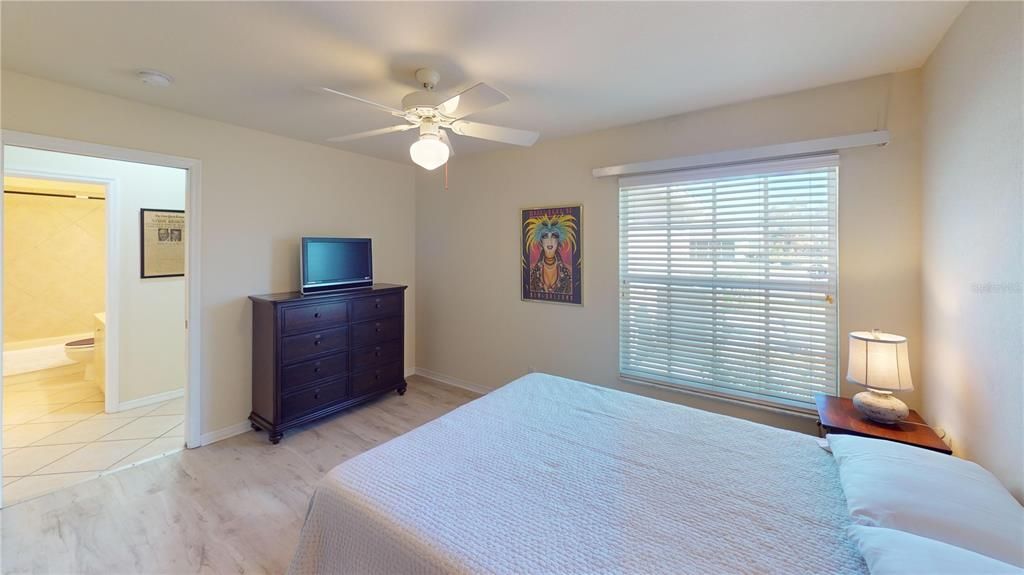 Guest Bedroom with closet and bump-out for dresser