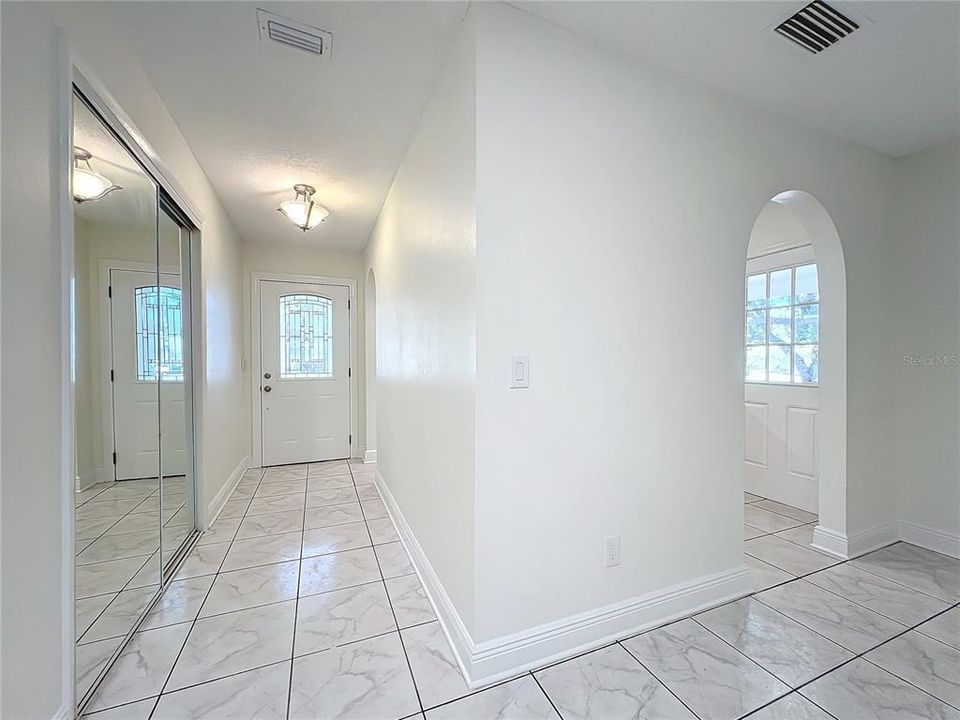 Extra storage in the entryway closet.