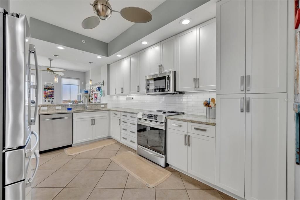 Modern kitchen with plenty of storage.