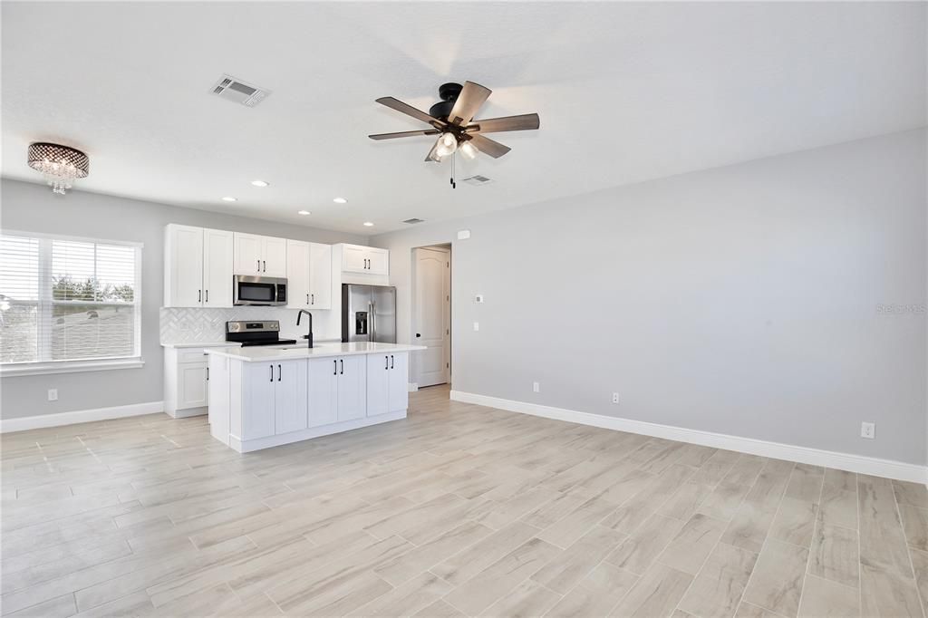 Beautifully renovated garage apartment main living area