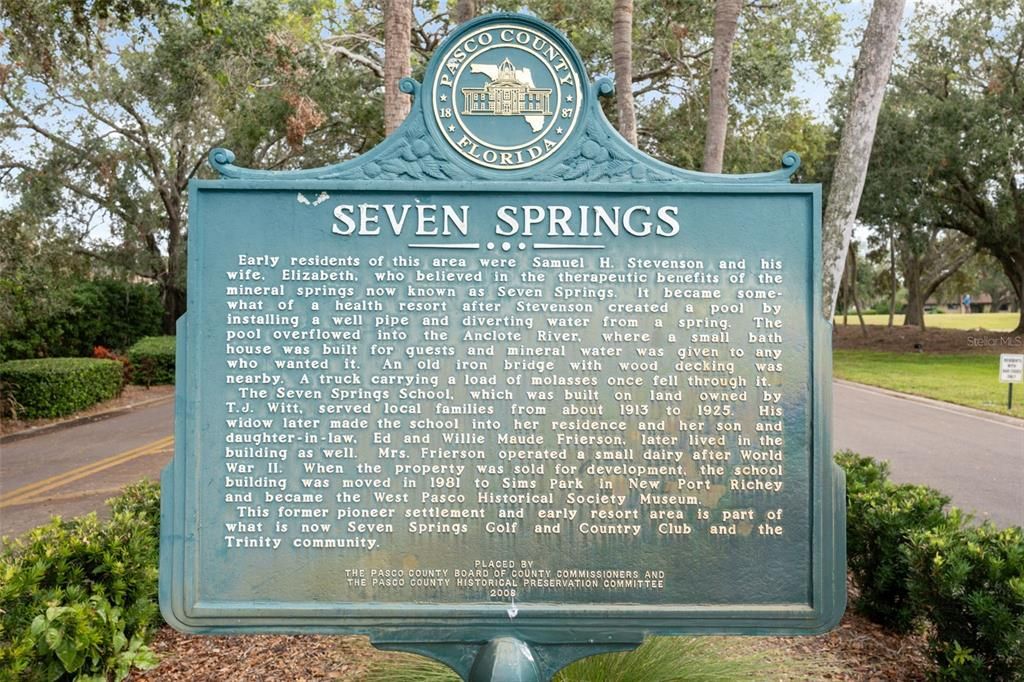 History of the Seven Springs area