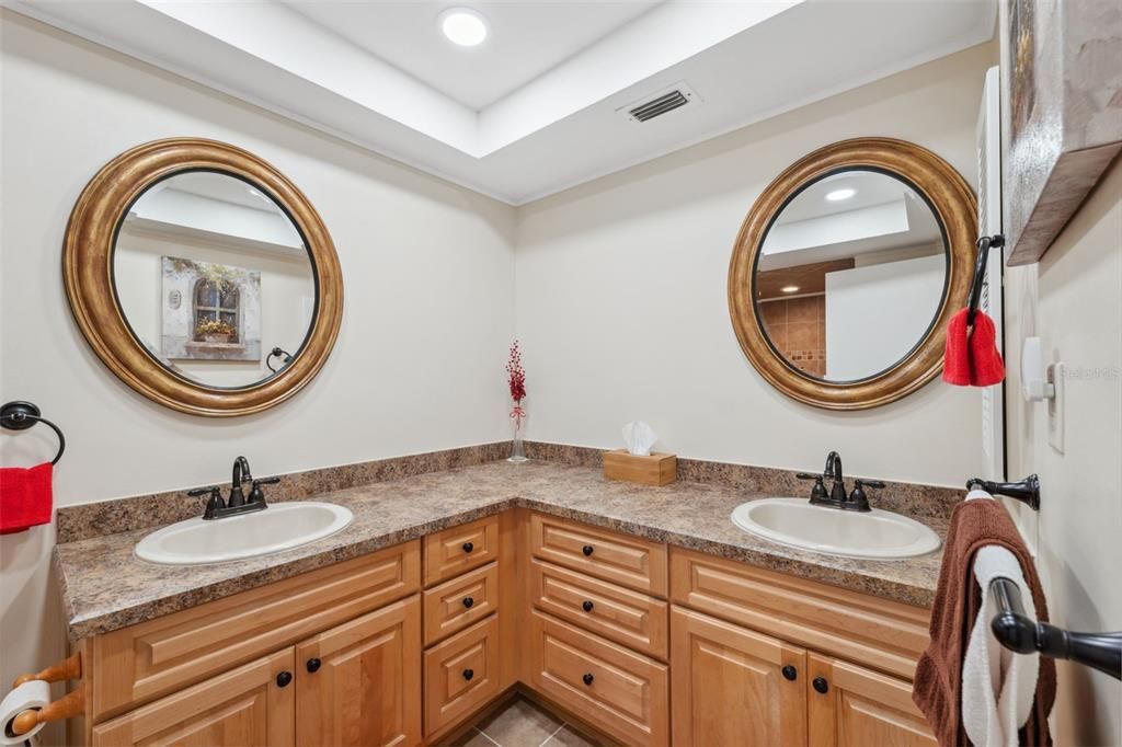 Dual sinks in Primary Bathroom