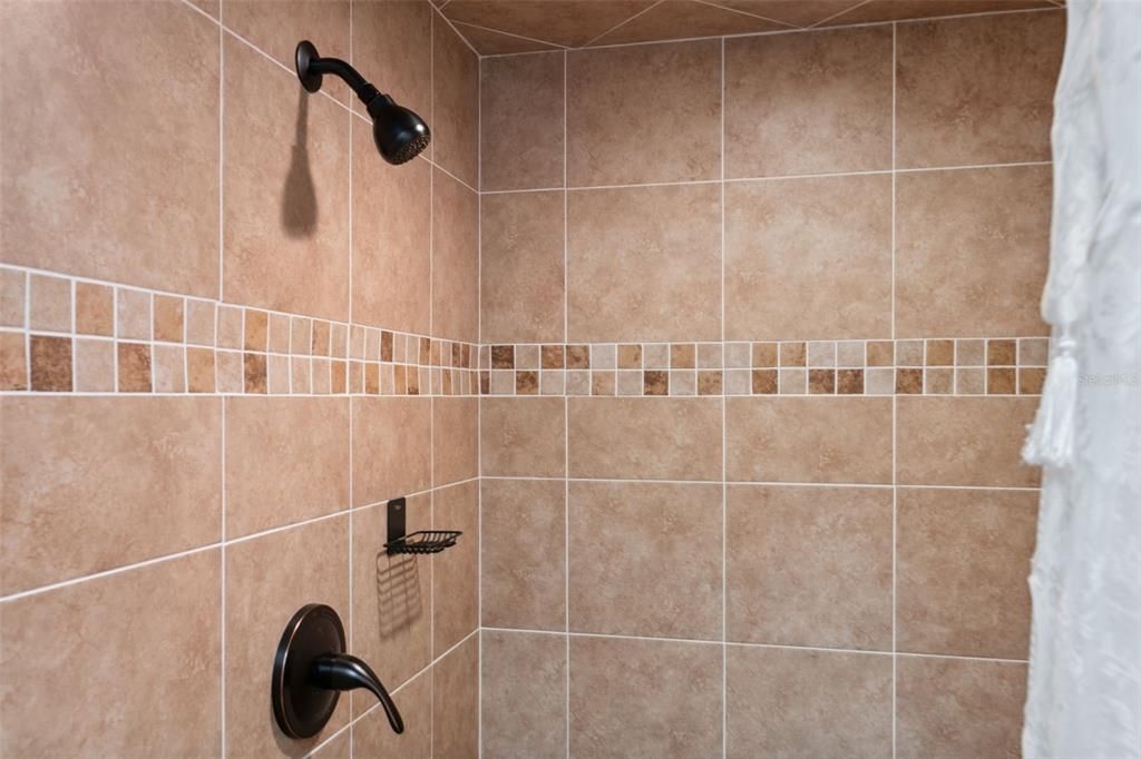 Tiled shower