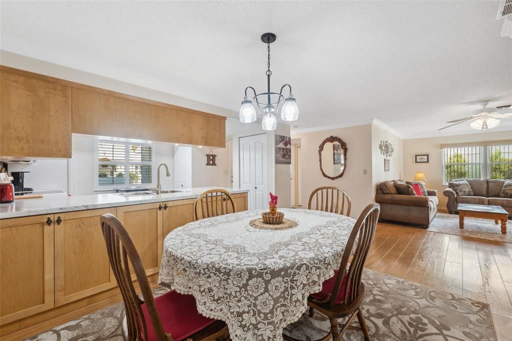 Additional built-in cabinetry located in Dining Room ensures there is always plenty of storage space when needed