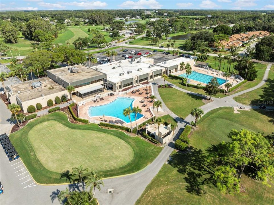 Rear aerial view of Community Center