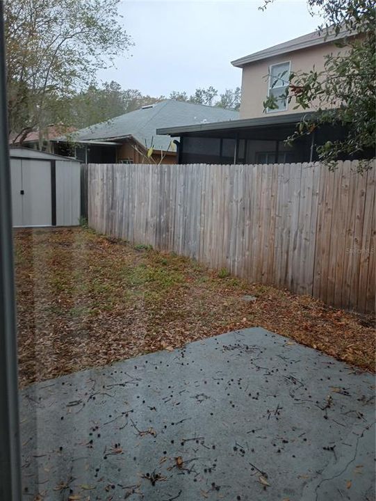 View of patio at back yard