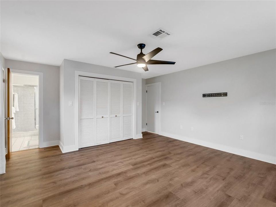 The owners suite features a large closet and ensuite bathroom