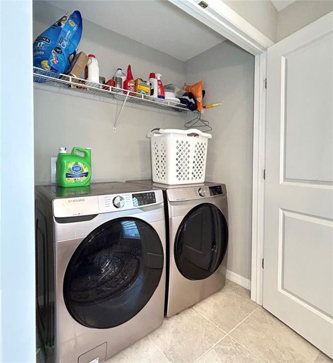 Samsung Washer and Dryer off the kitchen