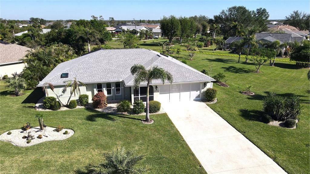 Aerial view of home