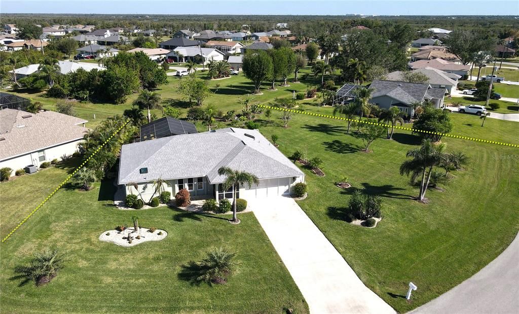 Aerial view of home