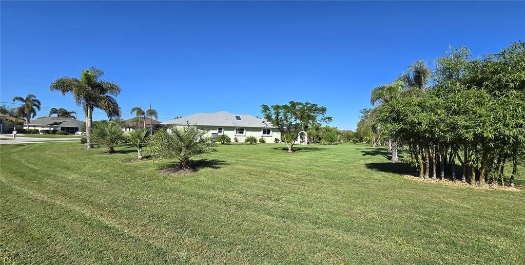 View of home from included buildable lot