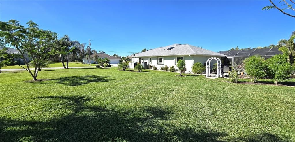 View of home from included buildable lot