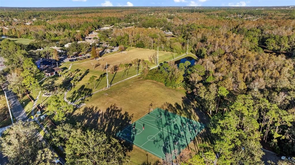 Basketball courts.