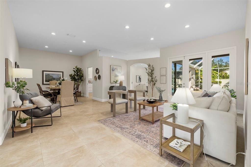 Dining room and living area