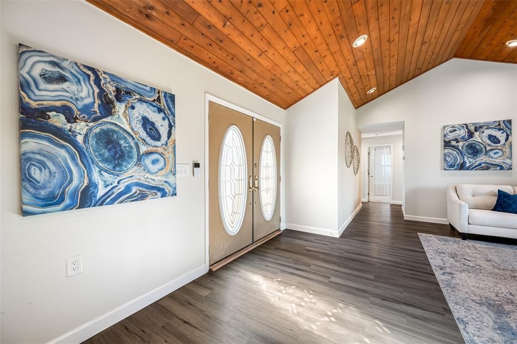 Double door entry foyer