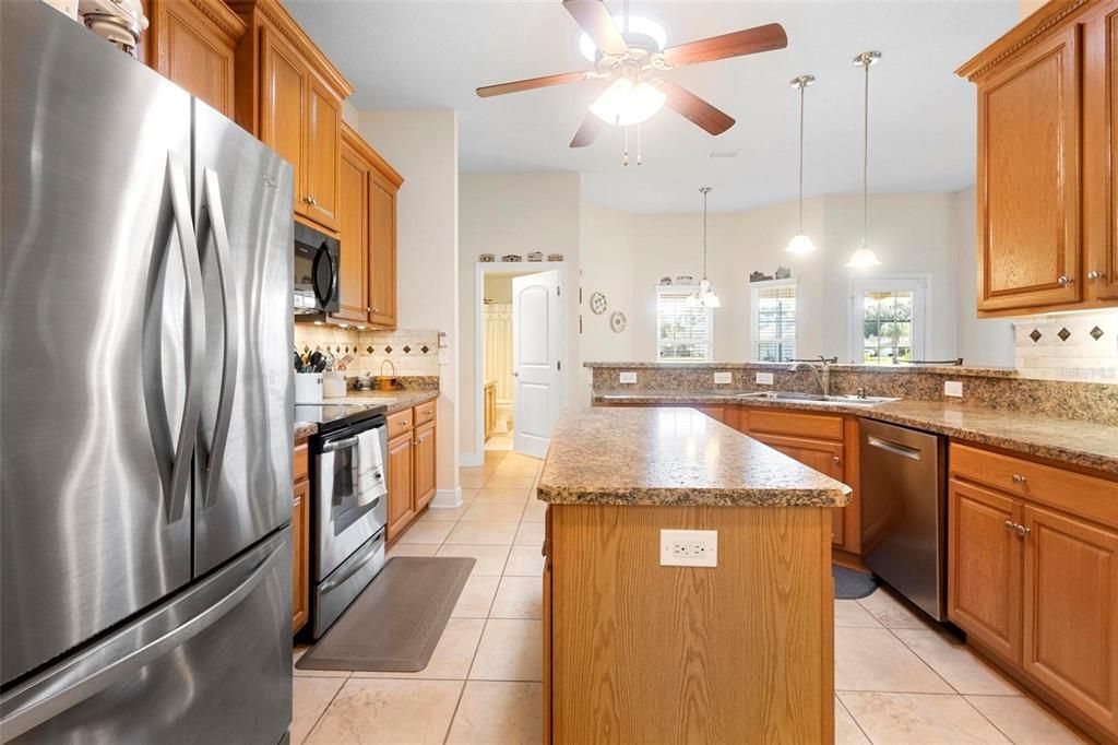 All the stainless steel appliances convey with your new home.