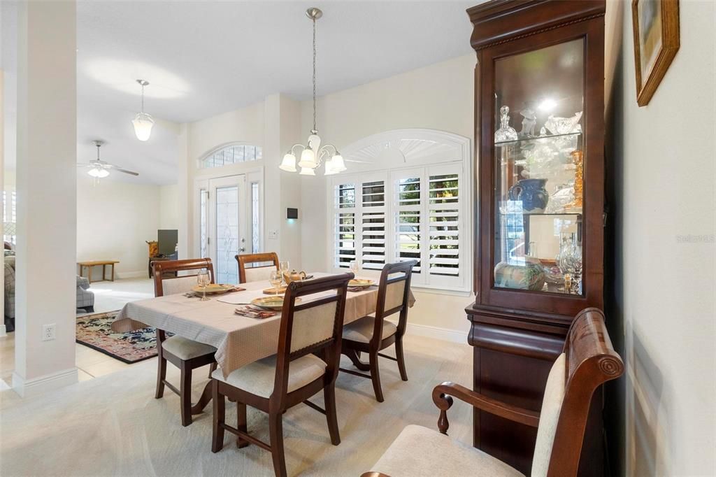 Front dining area. The plantation shutters are beautiful.