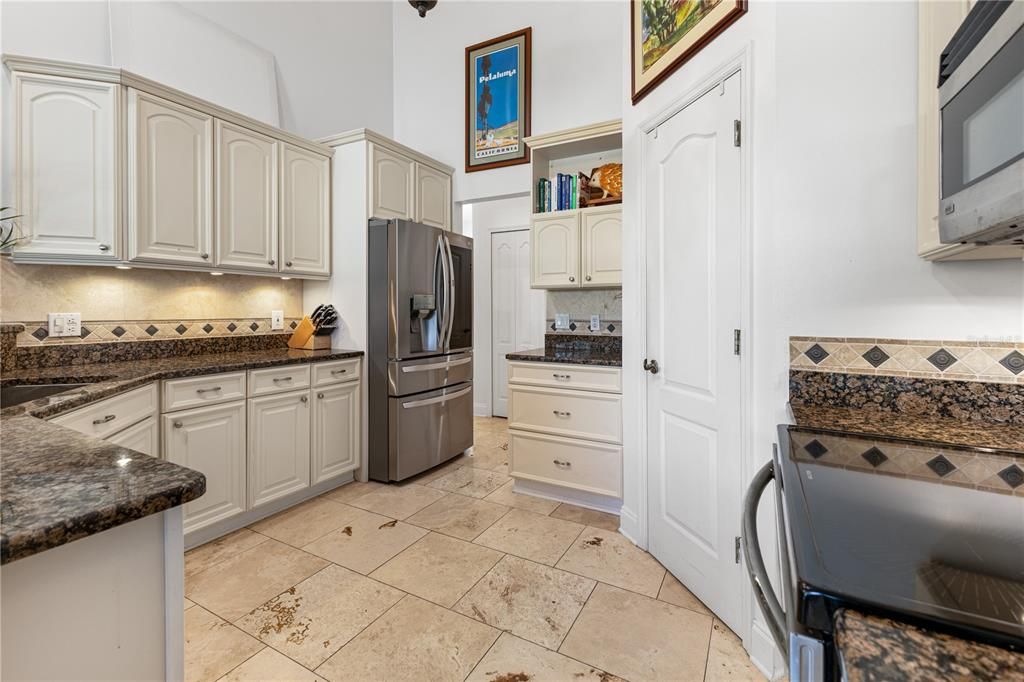 Family room with kitchen to left