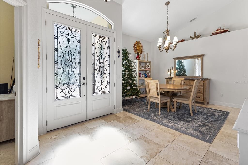 Foyer looking left toward dining room