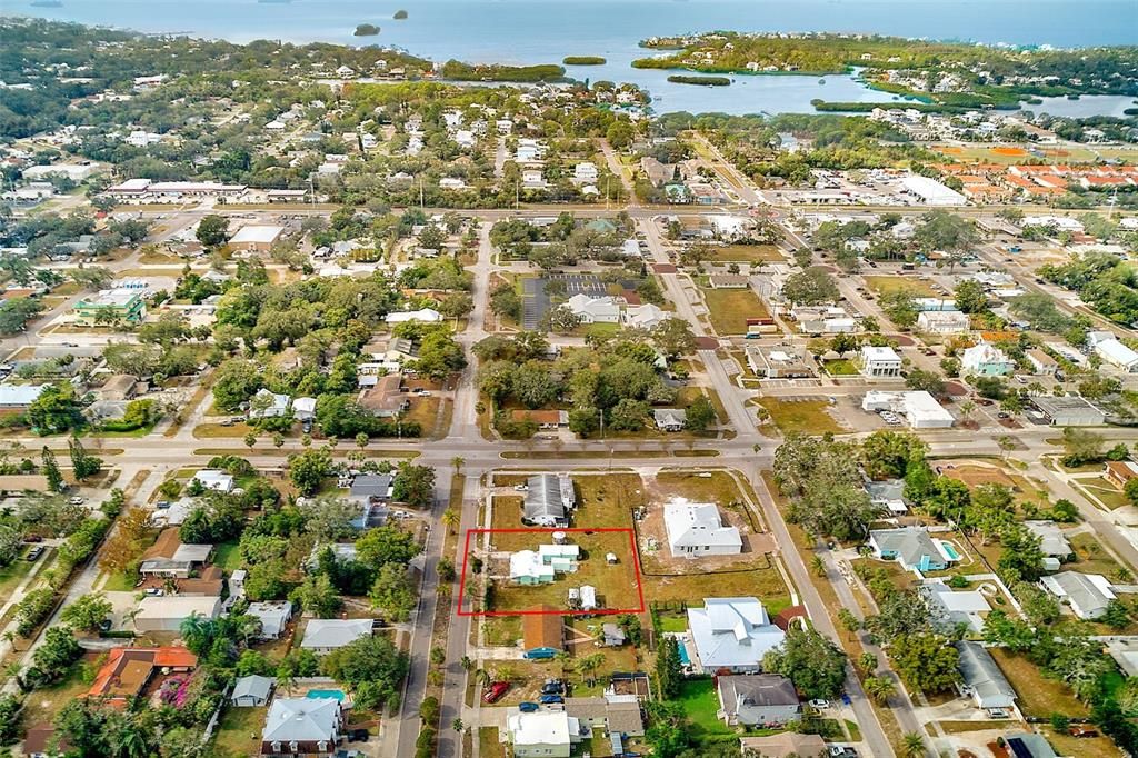 Aerial view of property