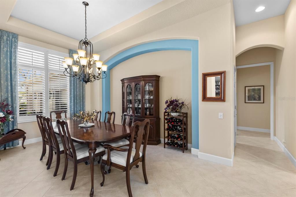 Spacious dining room