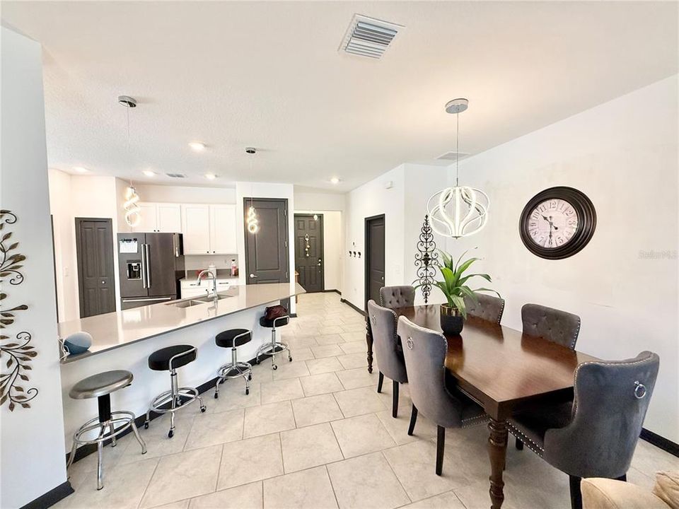 Main living room, dining area