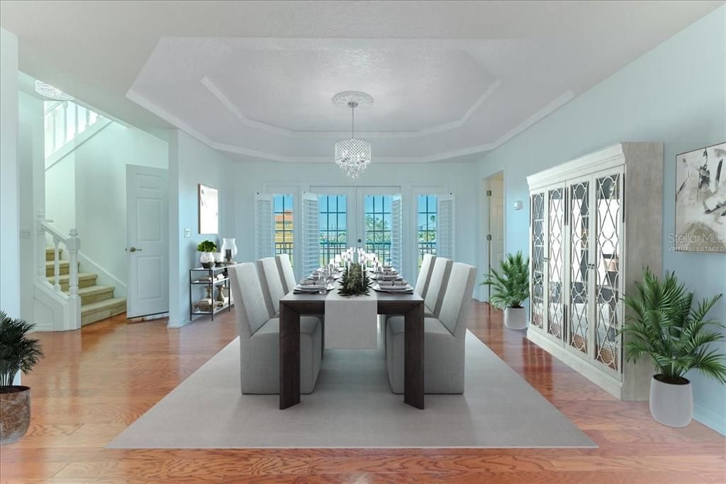 Virtually Staged Dining Room