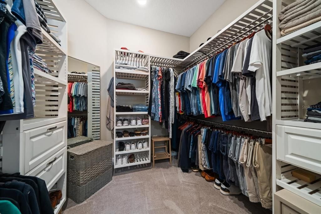 Primary Closet with Built Ins