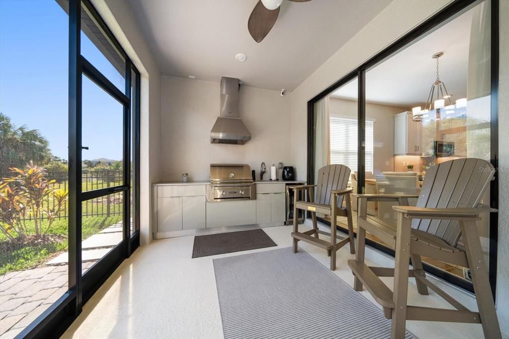 Outdoor Kitchen with a conservation view