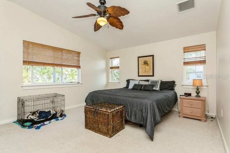 Primary Bedroom w/ Cathedral Ceiling