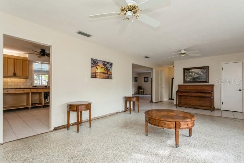 Living Room w/ Terrazzo Floors