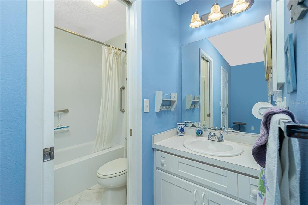 Primary Vanity with separate toilet and Tub/Shower