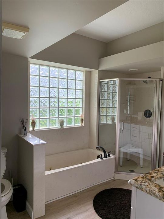 Five piece master bathroom