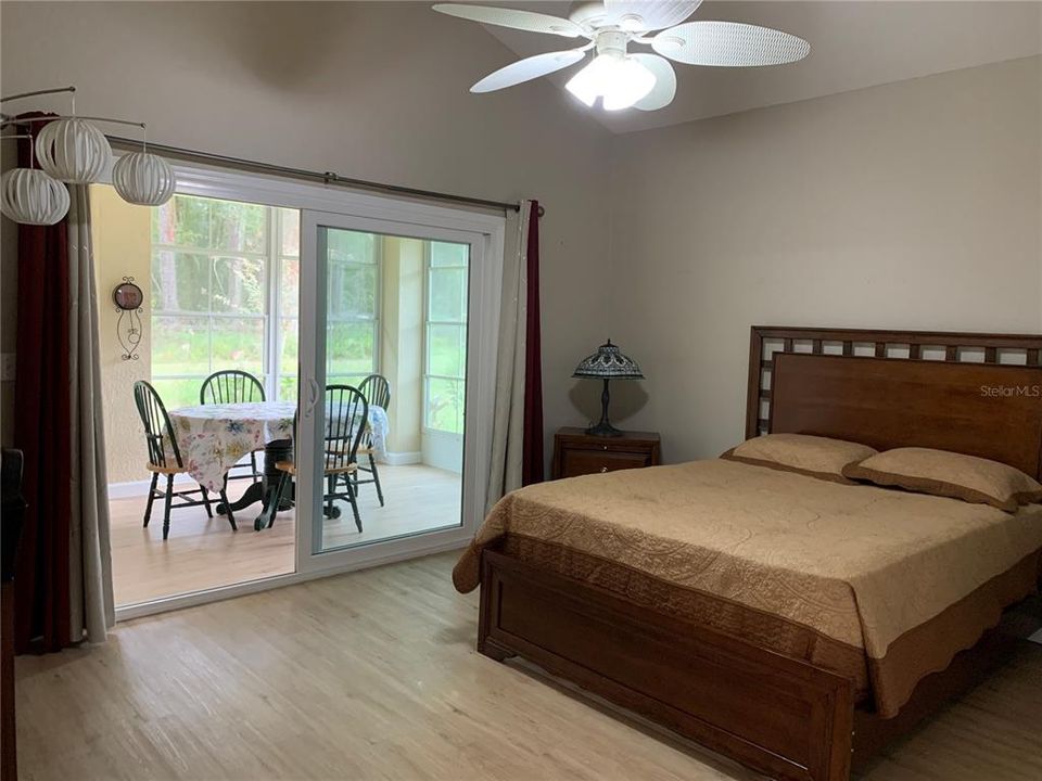 Master bedroom has access to lanai #2.  Great extra space to enjoy the view