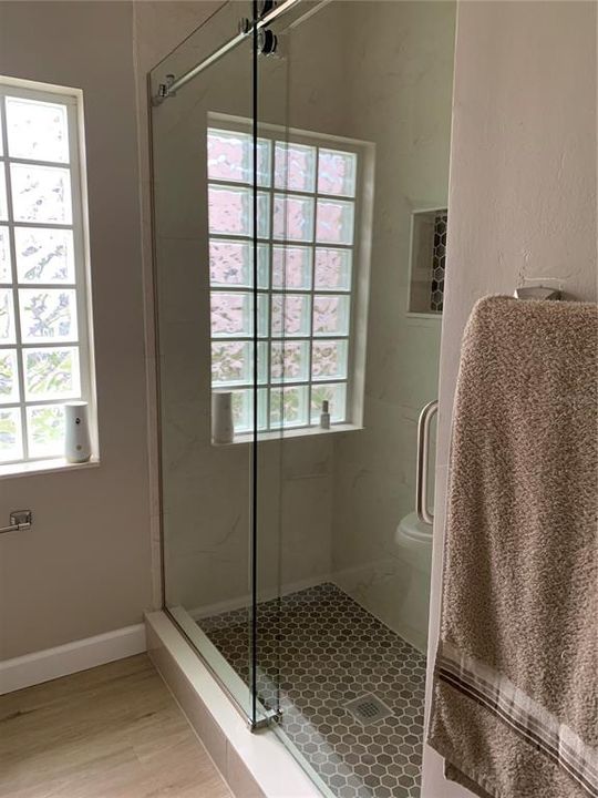 Guest bathroom updated step in shower